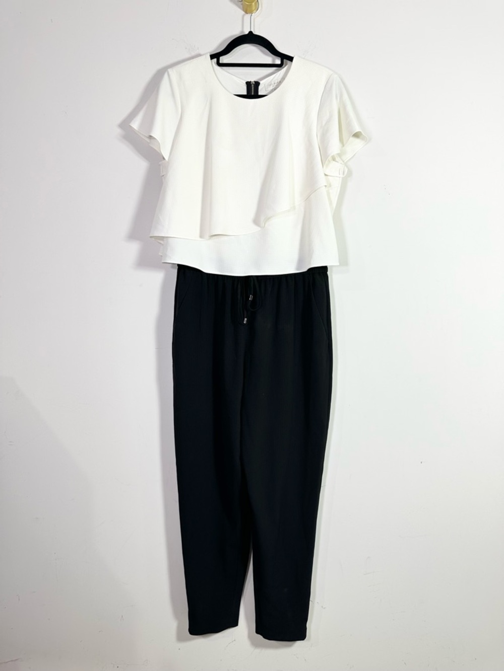 Ted Baker London Black White Short Sleeve Jumpsuit